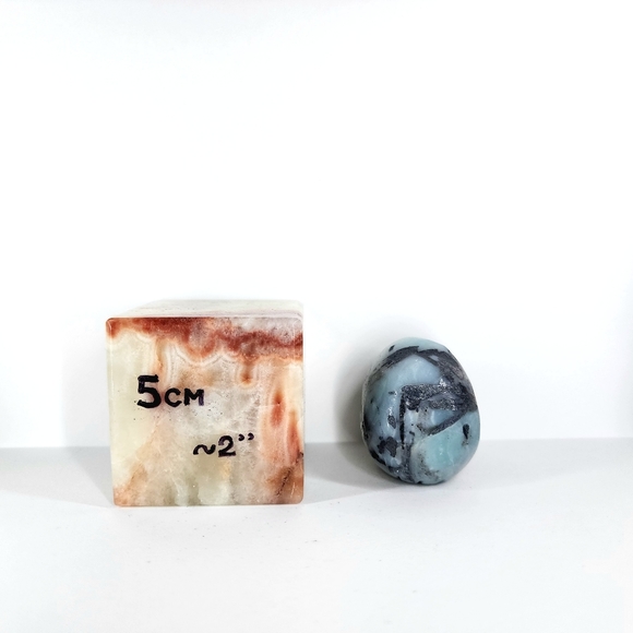 Amazonite Carved Crystal Skull - Picture 4 of 4